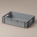 Graue Eurobox 60 × 40 × 15 cm für die hohe Zusatzbox