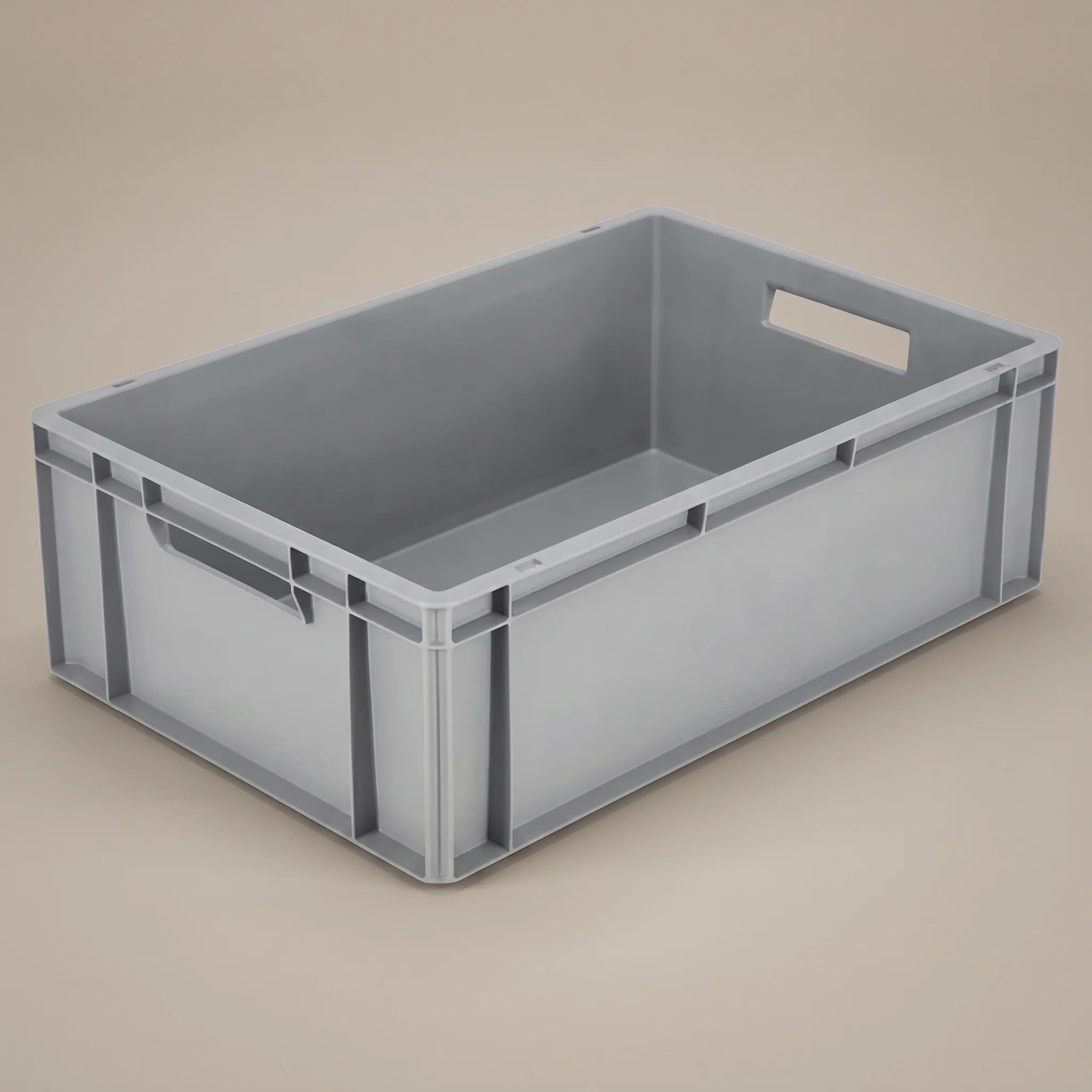 Hohe graue Eurobox 60 × 40 × 20 cm für die Campingbox