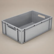 Hohe graue Eurobox 60 × 40 × 20 cm für die Campingbox